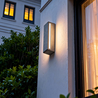 Applique murale LED extérieure étanche IP65 en ciment pour cours, escaliers, balcons et couloirs