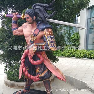 Figura de Resina del Capitán América, Escultura Duradera para Montar en el Suelo Exterior - Product Image 5