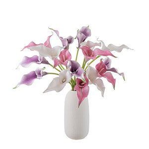 CallaFloral Fleurs artificielles Calla Lily en EVA, blanc, rose, violet, décoration intérieure, bouquet de mariage, branche unique MW01517 - Product Image 5