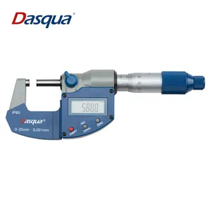 Dasqua 25-50Mm 50-75Mm 75-100Mm 100-125Mm IP65 Tahan Air Digital Di Luar Micrometer 0.001/0.00005 Inci Resolusi