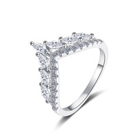 Bague Pavé en Argent Sterling S925 avec Certificat GRA, Moissanite Taille Marquise Couleur D VVS1, Bague de Fiançailles pour Femme