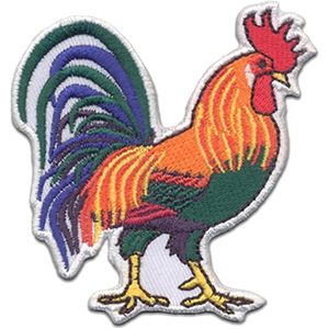 แผ่นปักลายไก่สีสันสดใส DigitEMB ขนาด 3x3.25 นิ้ว แบบรีดติด สำหรับเสื้อแจ็คเก็ต กระเป๋า หมวก และเครื่องแต่งกาย - Product Image 5