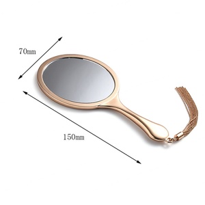 Personalized Custom Retro Style Pattern Tassel Portable Hand Held <b>Mirror</b> - Product Image 3