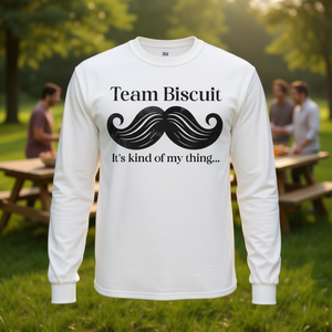 T-shirt a maniche lunghe Team Biscuit con design a baffi: è un po' la mia cosa - Product Image 3