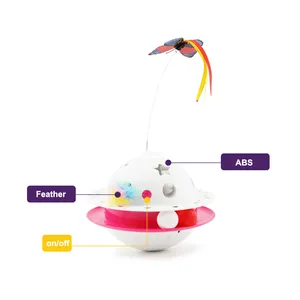 Vaso eléctrico para gatos, 3 en 1 juguete inteligente, juguetes interactivos de plumas para gatos, mariposa automática para gatos de interior