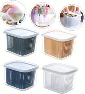Eco-Friendly <b>Square</b> <b>Plastic</b> Food Storage <b>Containers</b> Microwavable 3-6L Home Kitchen Organization - Product Image 6