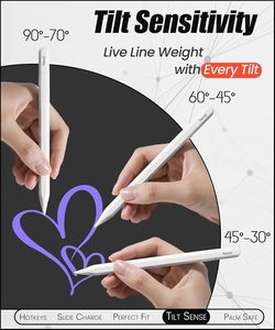 Nouveau stylet à port dissimulé avec fonction de rejet de la paume et raccourcis, compatible <span class=keywords><strong>iPad</strong></span> 6e-11e génération et Mini 5e-7e génération, Air 3e-5e génération/M2/M3, <span class=keywords><strong>Pro</strong></span> 11''/12.<span class=keywords><strong>9</strong></span>''/13'' (M4/M5) - Product Image 5