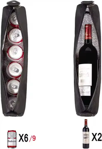 Büyük Neopren Yalıtımlı Soğutucu Çantalar 6 Bira Kutusu Şarap Şişesi Taşıma Çantası Parti Plaj Kampı için Yumuşak Bez Çanta - Product Image 2