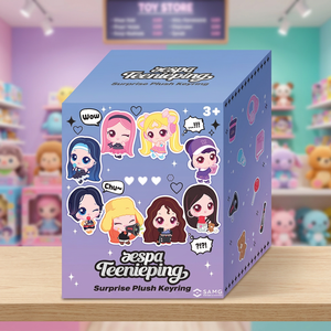 Aespa Teenieping Surprise Plush <b>Keyring</b> 3D <b>Mini</b> Cartoon Carabiner Keychain Random Shipment - Product Image 2
