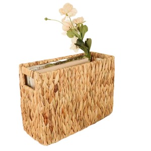 Water Hyacinth Woven <b>Storage</b> <b>Basket</b> Rectangle <b>Large</b> Capacity Handmade Toy Organizer Living Room Decoration - Product Image 2