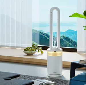Ventilateur purificateur sans pales <span class=keywords><strong>Daewoo</strong></span> avec lumière d'ambiance, humidificateur atomiseur, nouveau modèle blanc laiteux - Product Image 1