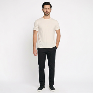 T-shirt pour homme en coton 100% en gros, poids lourd, uni, surdimensionné, respirant, impression personnalisée, broderie, qualité supérieure, blanc, surdimensionné - Product Image 1
