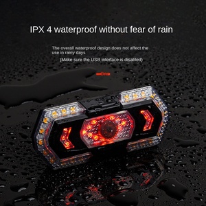 Nouvelles feux arrière de vélo sans fil à commande à distance, étanches IPX4, 1200 mAh, installation facile, clignotants réglables - Product Image 2