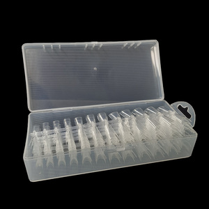 Meilleures ventes : 504 capsules d'<span class=keywords><strong>ongles</strong></span> artificiels transparentes en acrylique, forme cercueil, à couverture complète, pour extension, avec logo personnalisé, vente en gros - Product Image 1