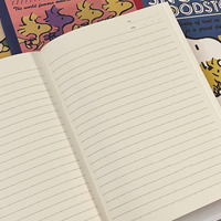 Cuaderno Snoopys B5 con cubierta impresa de dibujos animados retro, páginas interiores rayadas, diario para estudiantes, bloc de notas para la escuela, oficina y escritura.