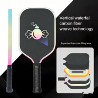 Raquette de pickleball professionnelle FitSpark Gen 3+ en fibre de carbone nid d'abeille T700 sans bordure, ensemble complet, approuvée USAPA, durable et portable