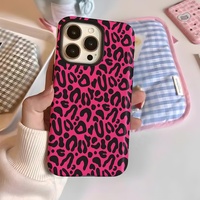 Coque de téléphone léopard style « Bold Girl » tendance et cool, best-seller transfrontalier, pour Apple 18promax, avec film 2-en-1 anti-chute