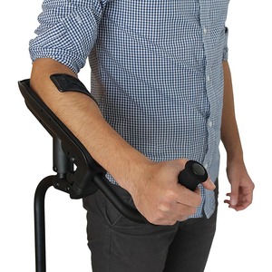 Muletas para Adultos (1 unidad, Derecha) Muletas Ortopédicas Negras con Soporte para Antebrazo y Absorción de Impactos KMINA K10001 - Product Image 4
