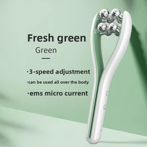 Masseur facial sans fil, télécommande, rechargeable par USB, rouleau vibrant en acier inoxydable, lifting du menton, relaxation du corps - Product Image 3