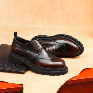 Chaussures Homme Vintage en Cuir Véritable Sculpté, Respirantes et Légères, Idéales pour Mariage et Automne – Vente en Gros - Product Image 3