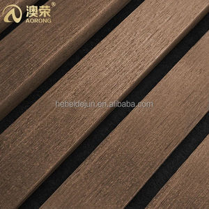 Aislantes de sonido de fácil instalación Panel de pared flexible 3 lados Chapa de madera natural Muebles de oficina Decoración Panel de pared - Product Image 5