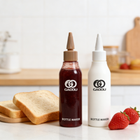 Bouteilles à presser pour condiments, sauces et liquides, bouteilles en plastique rechargeables pour le ketchup