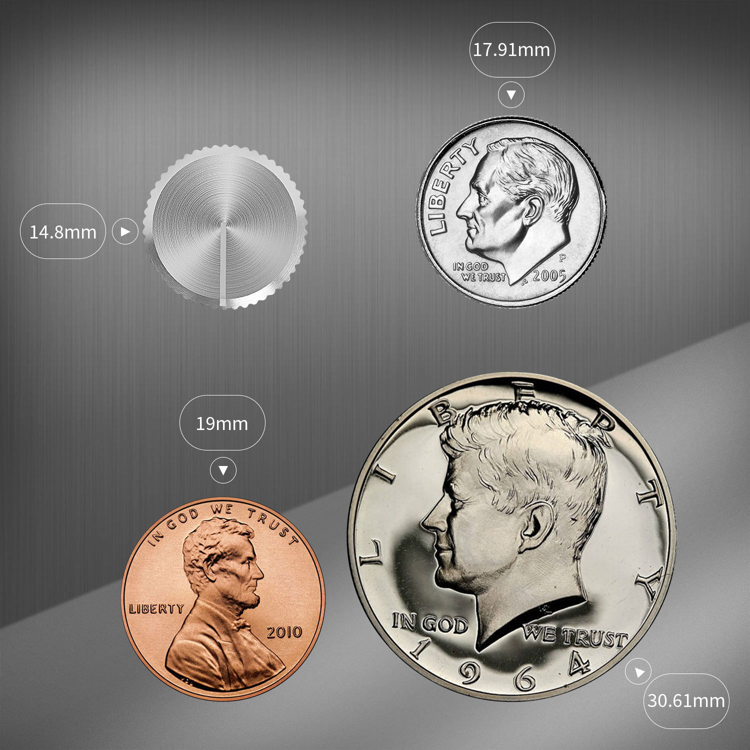 Manopole Potenziometro Chitarra - 3 Pezzi In Lega Di Alluminio, Diametro 25mm, Per Chitarra/Basso - Foto 4