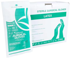 Guantes Quirúrgicos de Látex para Hospital, Paquete OEM al por Mayor, Examen Médico, Texturizados, Superficie Completa, 6 mil de Grosor, Desechables - Product Image 5