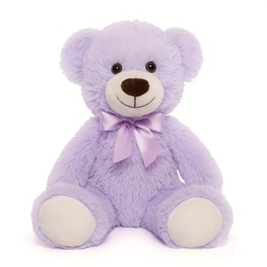 Fábrica al por mayor HQ siete colores oso de peluche con cinta de seda adorables juguetes de peluche oso de peluche lindo oso de peluche - Product Image 5