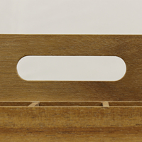 Hölzerne Schreibtisch-Aufbewahrungsbox mit Lasergravur-Logo Mehrteiliger Holz-Schreibtisch-Organizer