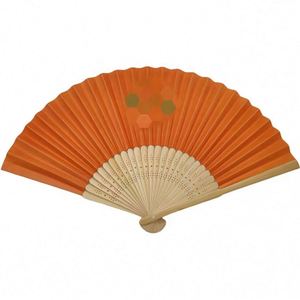 Abanico de Bambú Personalizado de 21 cm, Estilo Arte Folclórico, Abanicos de Mano Vintage con Cubierta de Tela, Flores Pintadas, Regalo Empresarial - Product Image 5