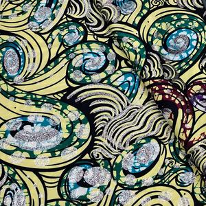 Tissu <span class=keywords><strong>en</strong></span> Coton Véritable Wax Africain Ankara de Qualité Supérieure, <span class=keywords><strong>Pagne</strong></span> Ankara Original avec Paillettes et Pierres - 40k - Product Image 3