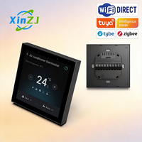 XZJ EU 4 pouces interrupteur mural intelligent Wifi Ble Touch HMI Zigbee commutateur de scène pour Tuya Smart Gateway Thermostat