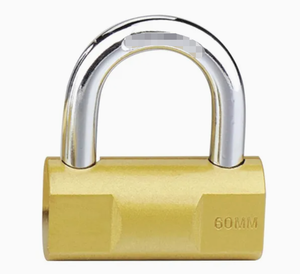 Candado de Latón HAMMER, Candado de Seguridad de Latón Macizo de Alta Resistencia con Doble Bloqueo - Product Image 1