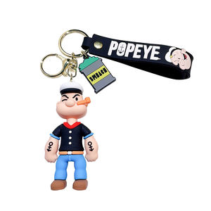 PVC Kawii silicone porte-clés <span class=keywords><strong>dessin</strong></span> <span class=keywords><strong>animé</strong></span> <span class=keywords><strong>Popeye</strong></span> le marin <span class=keywords><strong>Olive</strong></span> Bluto Wimpy enfants enfants cadeau 3d porte-clés - Product Image 4