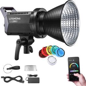 Godox LA200D-luz diurna para vídeo CRI 96 + TLCI 97 + FX, efectos, compatible con aplicación de luz Godox para <span class=keywords><strong>YouTube</strong></span>, Streamers en vivo - Product Image 1
