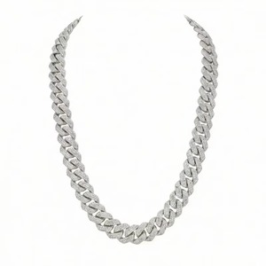<b>Top</b> Selling Moissanite 925 Sterling <b>Silver</b> Diamond Necklace Fine Jewelry Chain for <b>Women</b> for Wedding Engagement For Sale - Product Image 4