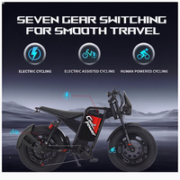 Bicicleta Urbana Plegable de 20 Pulgadas con Motor de Acero al Carbono, Batería de Litio-Ferrofosfato, Asistencia Electrónica al Pedaleo, 7 Velocidades, 48V, Motor Trasero