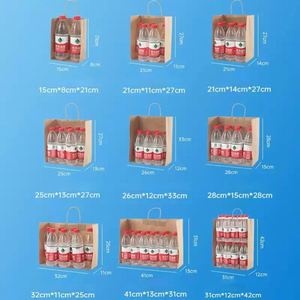 ถุงของขวัญกระดาษคราฟท์สีพื้นพิมพ์ลายตามสั่ง พร้อมหูหิ้วกระดาษบิดเกลียว กันน้ำ ผิวด้าน สำหรับร้านเครื่องสำอางและเครื่องประดับ - Product Image 5