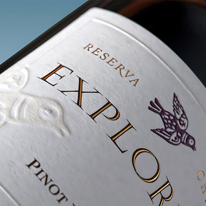 Tem nhãn rượu vang tự dính, tùy chỉnh, cao cấp, chất liệu giấy có vân, ép kim vàng - Product Image 6