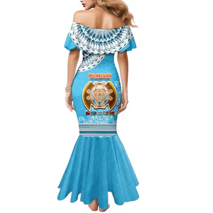 Polynesian Tribe <strong>Custom</strong> Fiji Mermaid Maxi <strong>Dress</strong> Melanesian Festival Women Elegant Off Shoulder Tight Sexy <strong>Dress</strong> - Product Image 2