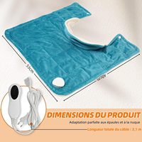 Couverture chauffante pour les épaules à température réglable, arrêt automatique programmé, châle chauffant thermique doux