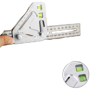 Inglete para construcción de marcos, herramientas de carpintero, regla triangular para carpintería, Regla de medición cuadrada de velocidad de acero - Product Image 3