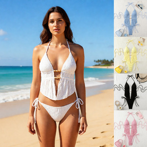 Nouveau Maillot de Bain Deux Pièces Uni pour Femmes 2026 – Tankinis Sexy Personnalisés, Tenue de Plage, Maillot Slingshot – Fournisseur - Product Image 6