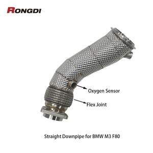ท่อดาวน์ไปป์กันความร้อนสแตนเลส 304 ดีไซน์ใหม่ สำหรับ BMW M3 F80 M4 F82 S55 3.0T ปี 2014-2019 - Product Image 3