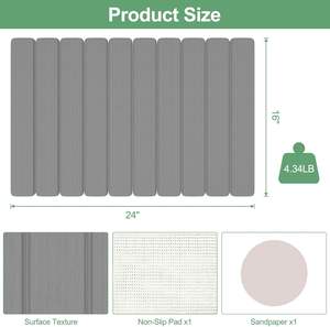 High Cost Effective Eco-Friendly 39*60Cm Stone <b>Bath</b> <b>Mat</b> Modern Anti-Slip Quick Dry Diatomaceous Earth Solid Foldable Bathroom - Product Image 6