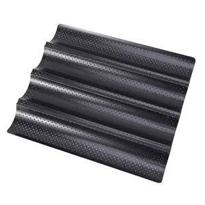 2/3/4 Waves ถาดขนมปังฝรั่งเศส,ถาดอบขนมปังฝรั่งเศสแบบไม่ติดทำจากเหล็กกล้าคาร์บอน - Product Image 1