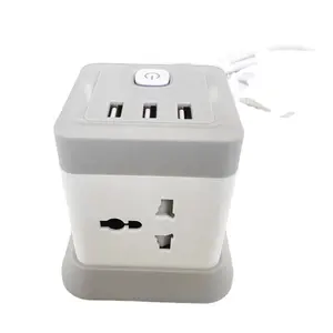tower power strip 4 outlets power socket surge protector with usb compact design