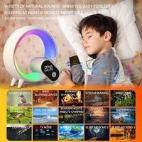 Veilleuse de réveil intelligente avec télécommande LED musique lampe de bureau lever du soleil, lumière pour cadeaux de Noël enfants adultes décor à la maison