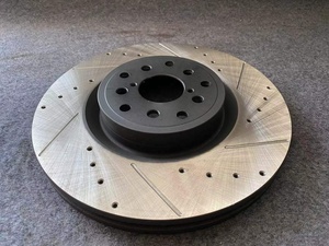 Rotor de freno de disco delantero ranurado perforado recubierto izquierdo o derecho 26300-FE070 para Subaru <span class=keywords><strong>Impreza</strong></span> <span class=keywords><strong>WRC</strong></span> WRX STI - Product Image 3